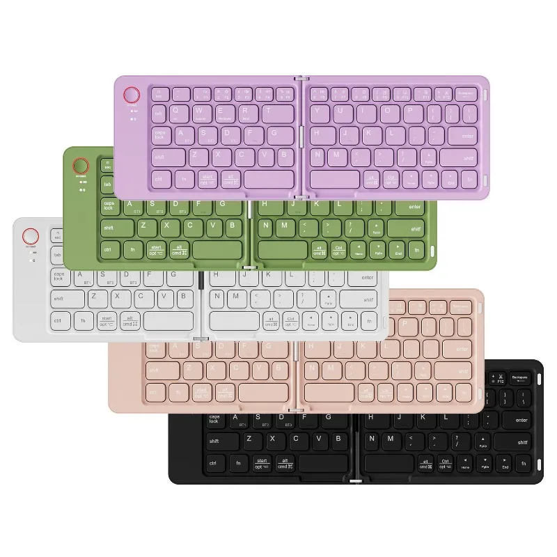 Clavier Bluetooth portable et pliable – Clavier sans fil compact pour Windows, Android, iOS, ordinateurs portables et tablettes_voghion.com