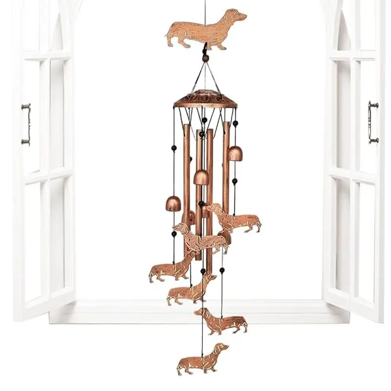 Dachshund Metal Wind Chimes Wall Hanging Decor
