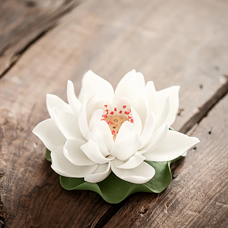 Handmade Lotus Flower Incense Burner Stick Holder, Ceramics, Lotus, Pet, Aromatherapy, Cha Dao, Tearoom, Yoga, Office, Home Ac