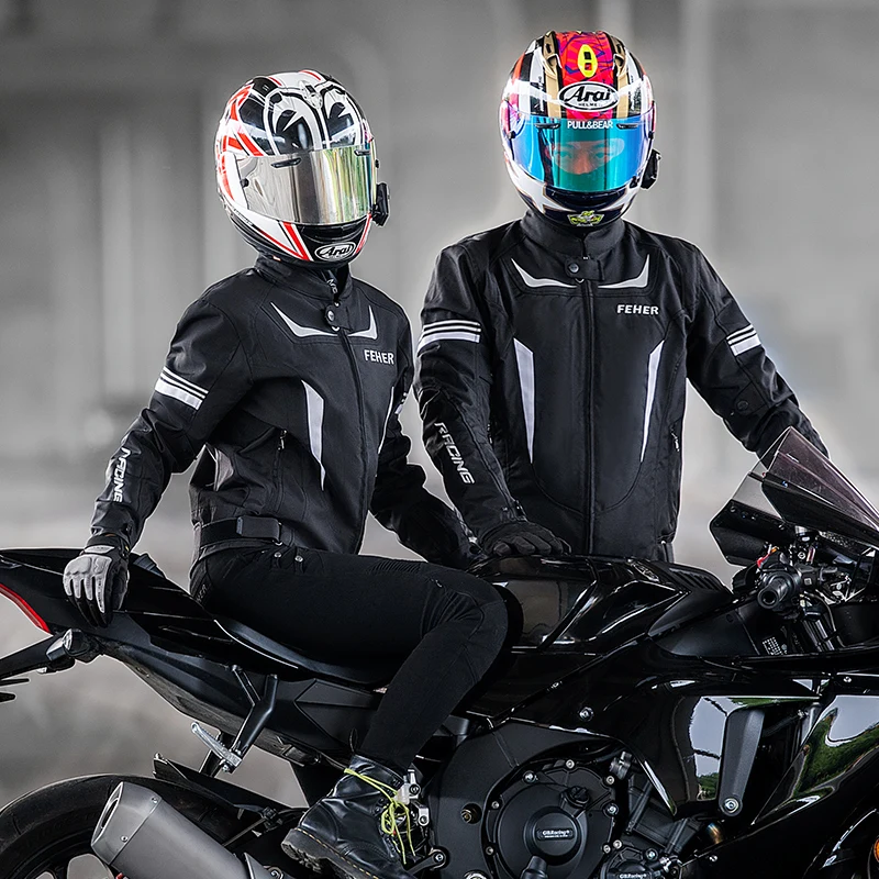 FEHER Motorcycle Jacket Man Suit All Seasons Night Reflective Design Waterproof High Quality Motorcycle Riding Pants and Jackets