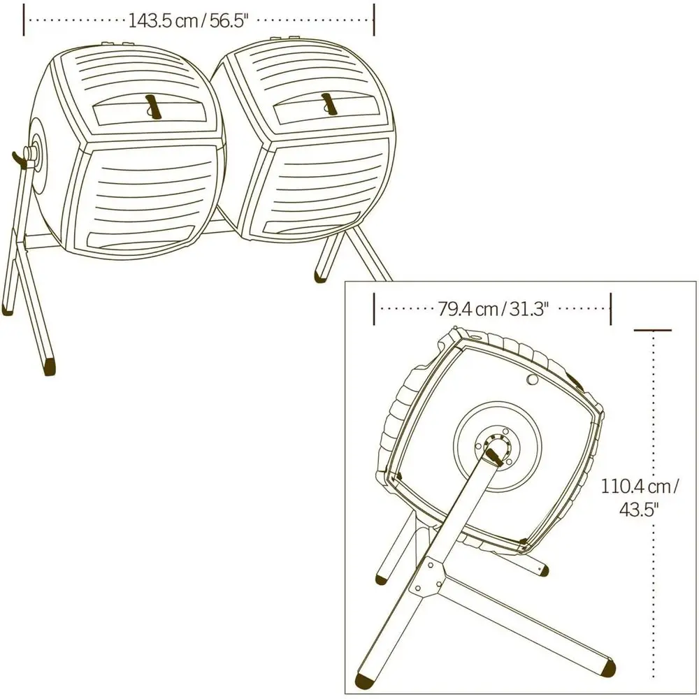 Dual barrel compost system