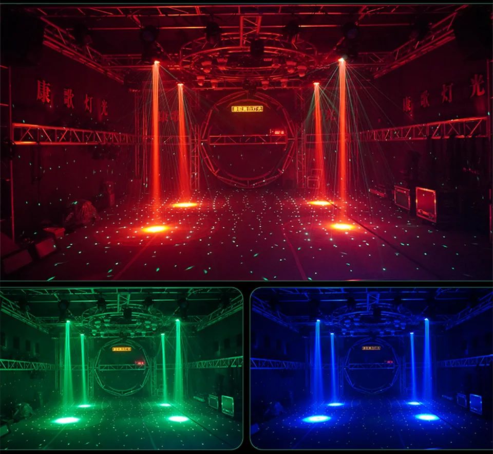 6x15W RGBW Moving Head Laser Light Led 4in1 Bee Eyes Stage Wash Beam Lights 18/2