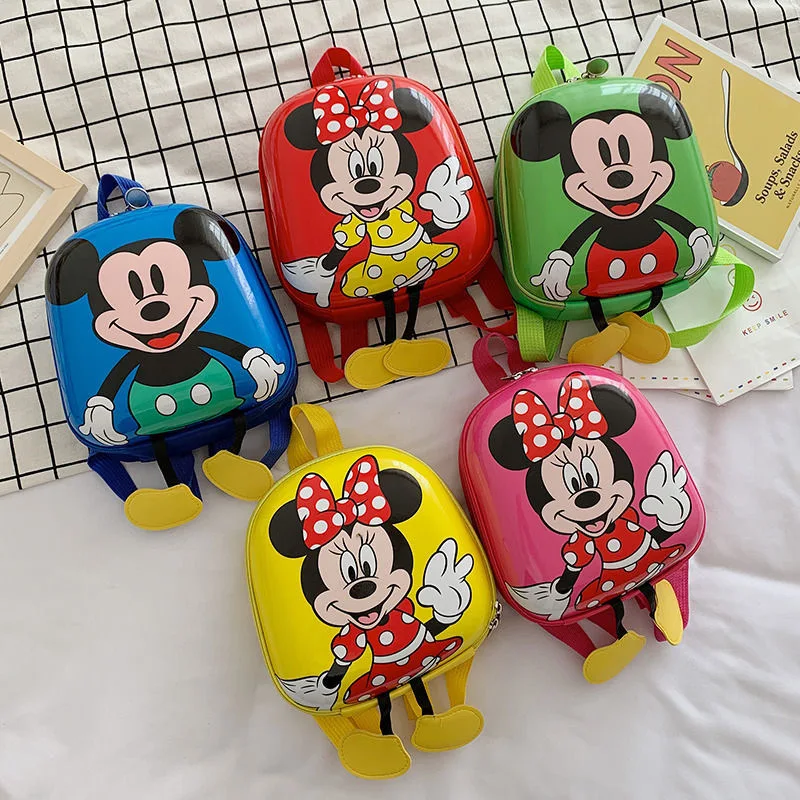 Disney cartoon Mickey mouse Minnie Children's  egg shell school bag kindergarten Mickey Mouse minnie cute backpack 2