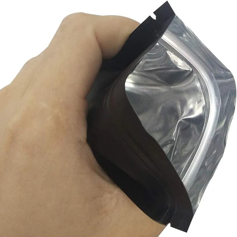 8.5x13cm Matte Black Heat Sealing Small Plastic Zip Lock Package Bag Smell Proof Aluminum Foil Mylar Powder Food Storage Bags 6