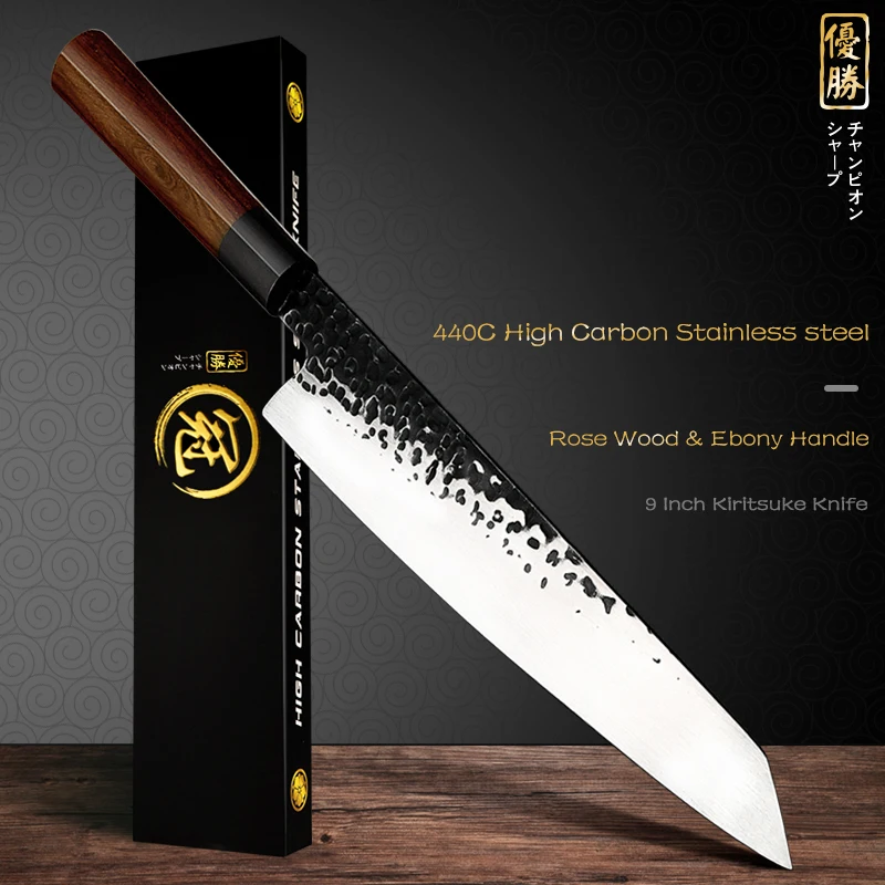 

9 inch Chef Knife Forged Stainless Steel Kiritsuke Kitchen Knife Meat Fish Slicer Sashimi Salmon Sushi Knives Tool Grandsharp