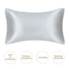 2pcs/set Solid Satin Skin Care Pillowcases Hair Anti Pillow Case Queen Size Envelope Pillow Covers for Home Hotel Travel 3