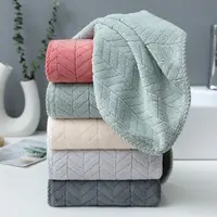 British Style Simple Solid Color Plain Pattern Man Washcloth Travel Hotel Bath Towel Bathrobe Camping Gym Portable Face Towels 3