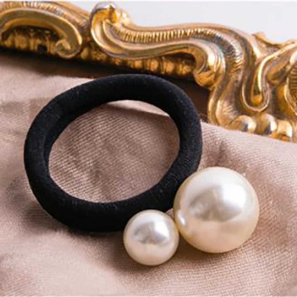 

3 Pcs Pearl Hair Band Ponytail Holders Elastic Hair Accessories for Women Girls