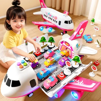 Deformation Aircraft Toy with Music Light Simulation Track Inertia Large Size Plane 1