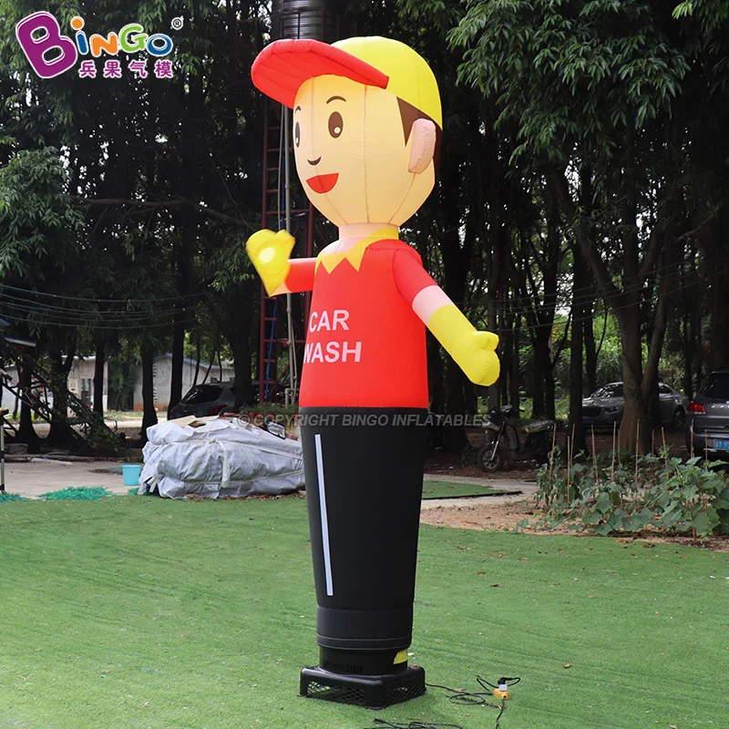 2.7 Meters Height Inflatable Car Wash Air Dancer For Advertising Decoration 10ft Blow Up Tube Man Balloon 5