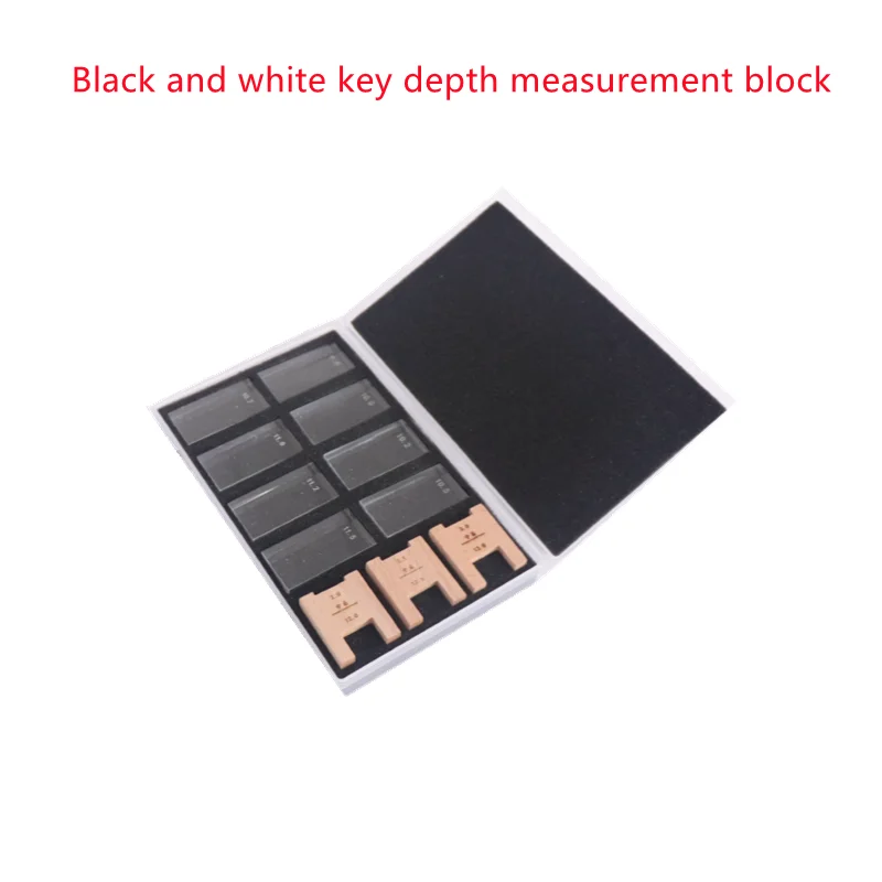 Professional-Level Tuning Master Dedicated Piano Measurement Tool, Black and White Key Depth Measurement Block