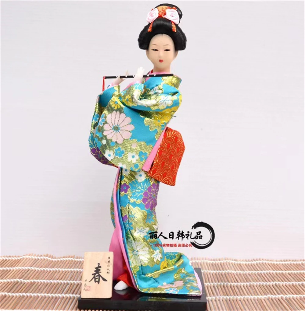 Japanese Kimono Girl Statue Traditional Geisha Girl Statue Asian Geisha Collectible Figurine For Desktop Ornament