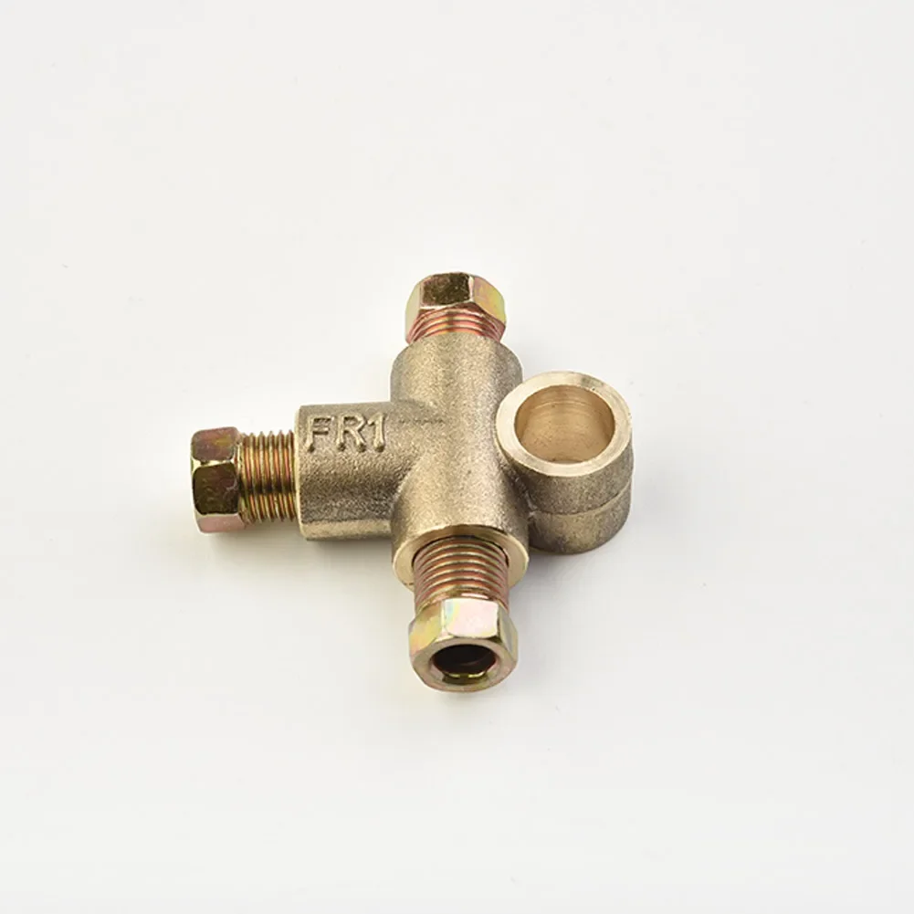 Brake Pipe Unions 3 Way M10 Nut 3/16inch M10 Pipe Short Tee Union 3 Male 10mm 3/16 3/16