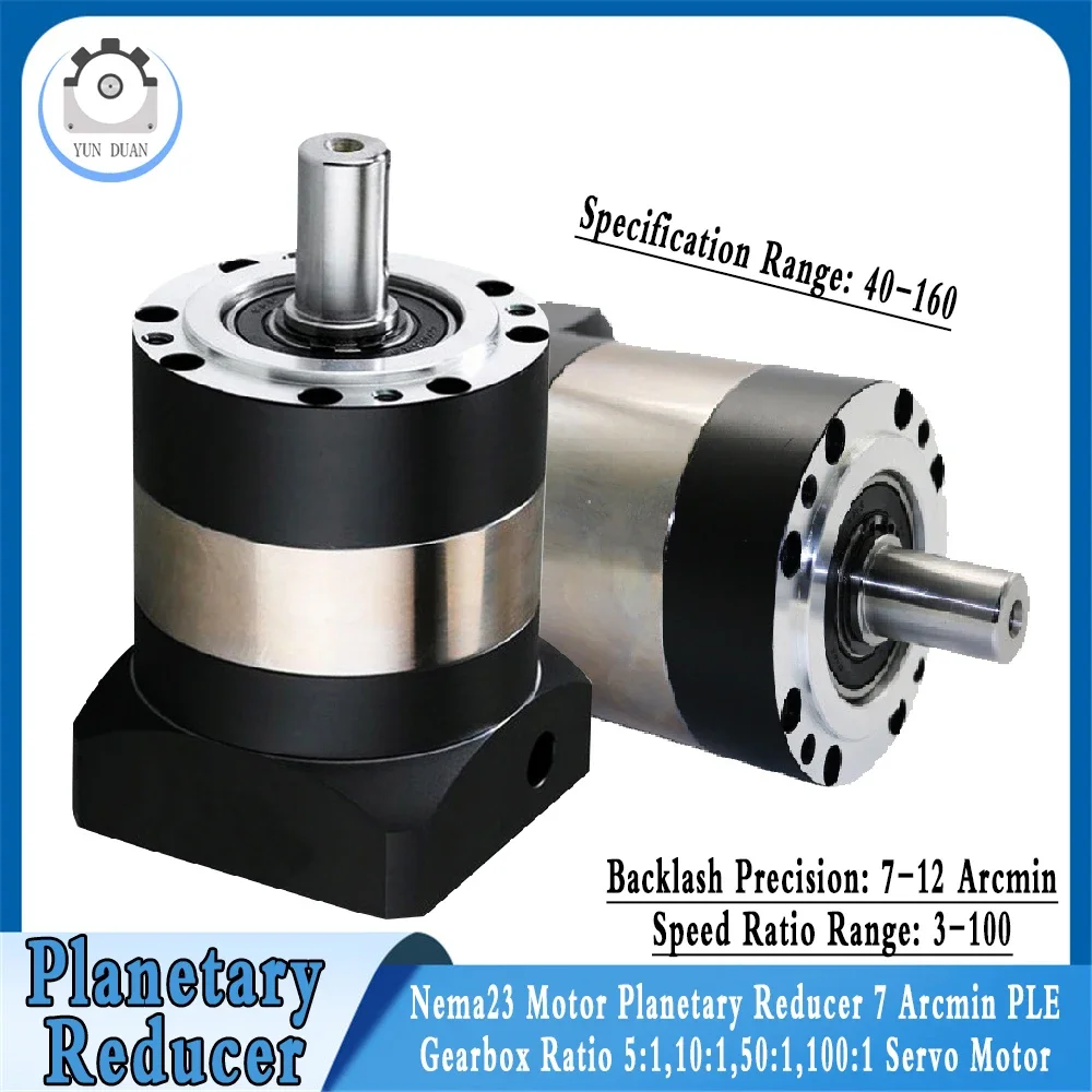 Round Flange Gearbox Reducer Nema23 Planetary Reducer Ratio 5:1-100:1 ...