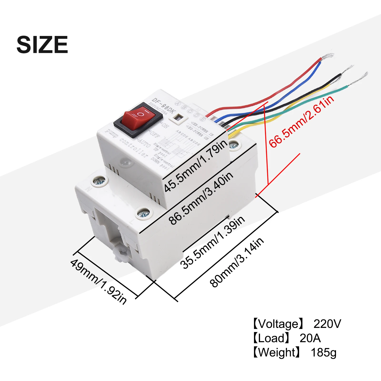 Description Picture 5 of itemDurable Water Level Water Pump Detection DF-96DK Indicator Light 20A 220V 50Hz 50m ABS For Production Equipment