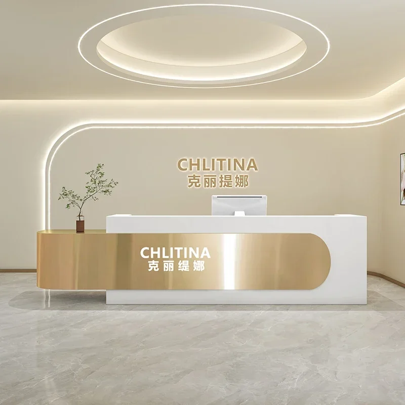 Beauty Salon Reception Desk Help Checkout Center Storage Convenience Store Table Customer Service Institute Counter Cashier Shop