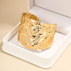 Bangles For Women Irregular Metal Cuff Bracelet Pleated Wide Edition Exaggerated Party Gift Holiday Fashion Jewelry CB042 1