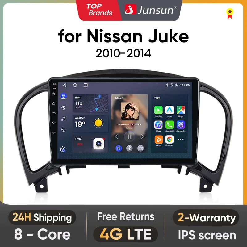 

Автомагнитола Junsun V1 для Nissan Juke YF15 2010 2011 2012-2014, 4G, GPS