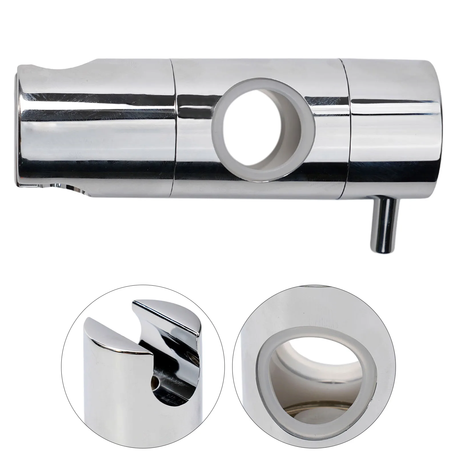 Adjustable 19 /20 /22 /24 /25mm Chrome Shower Head Holder Riser Bathroom Rail Bracket Slider Shower Head Mounting Holder