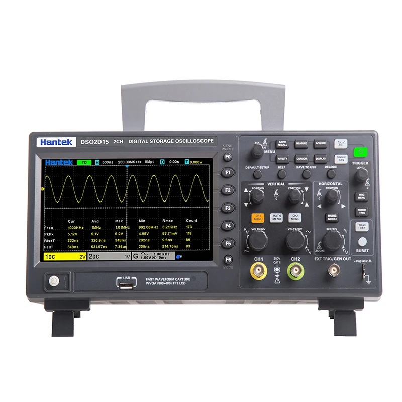 Hantek Digital Oscill DSO2C10 DSO2D15 DSO2D10 2 Channels 100Mhz/150Mhz Bandwidth USB Portable Meter Tester 2