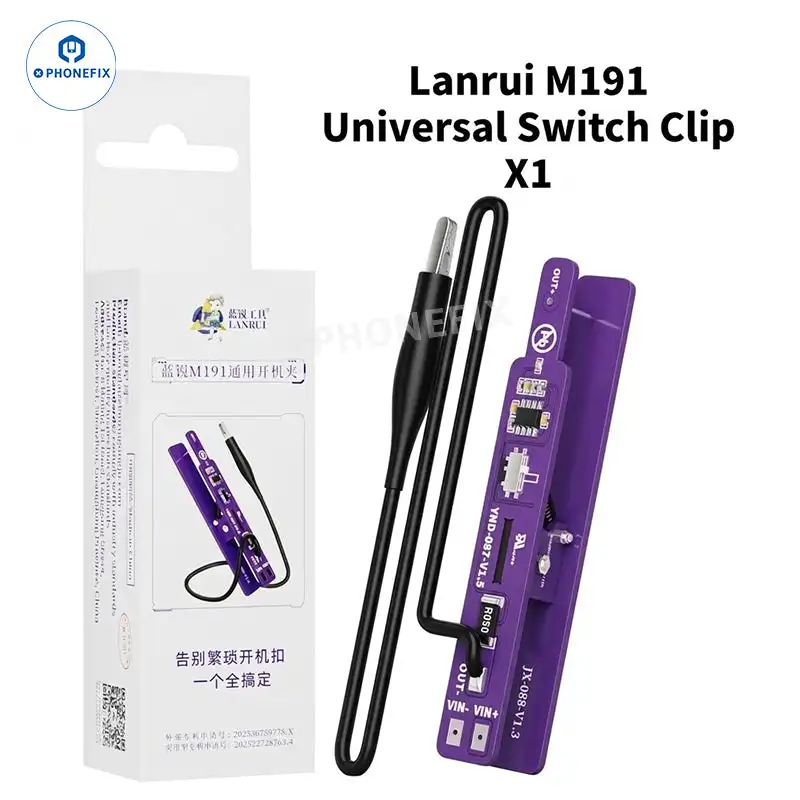 새로운 Lanrui M191 스위치 클립 범용 전원 켜기 도구 듀얼 모드 감지 전류 테스터 (아이폰, 아이패드, 안드로이드 태블릿 수리용)