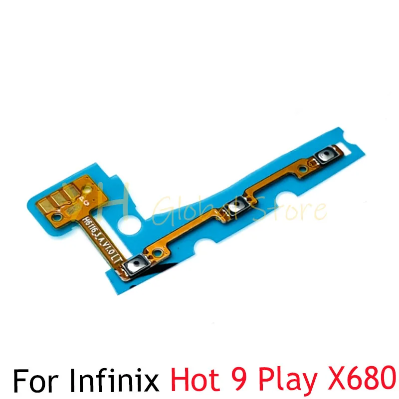 

For Infinix Hot 6 7 8 9 Lite Play X606 X624 X650C X650 X680 X655 Power On Off Switch Volume Side Button Flex Cable