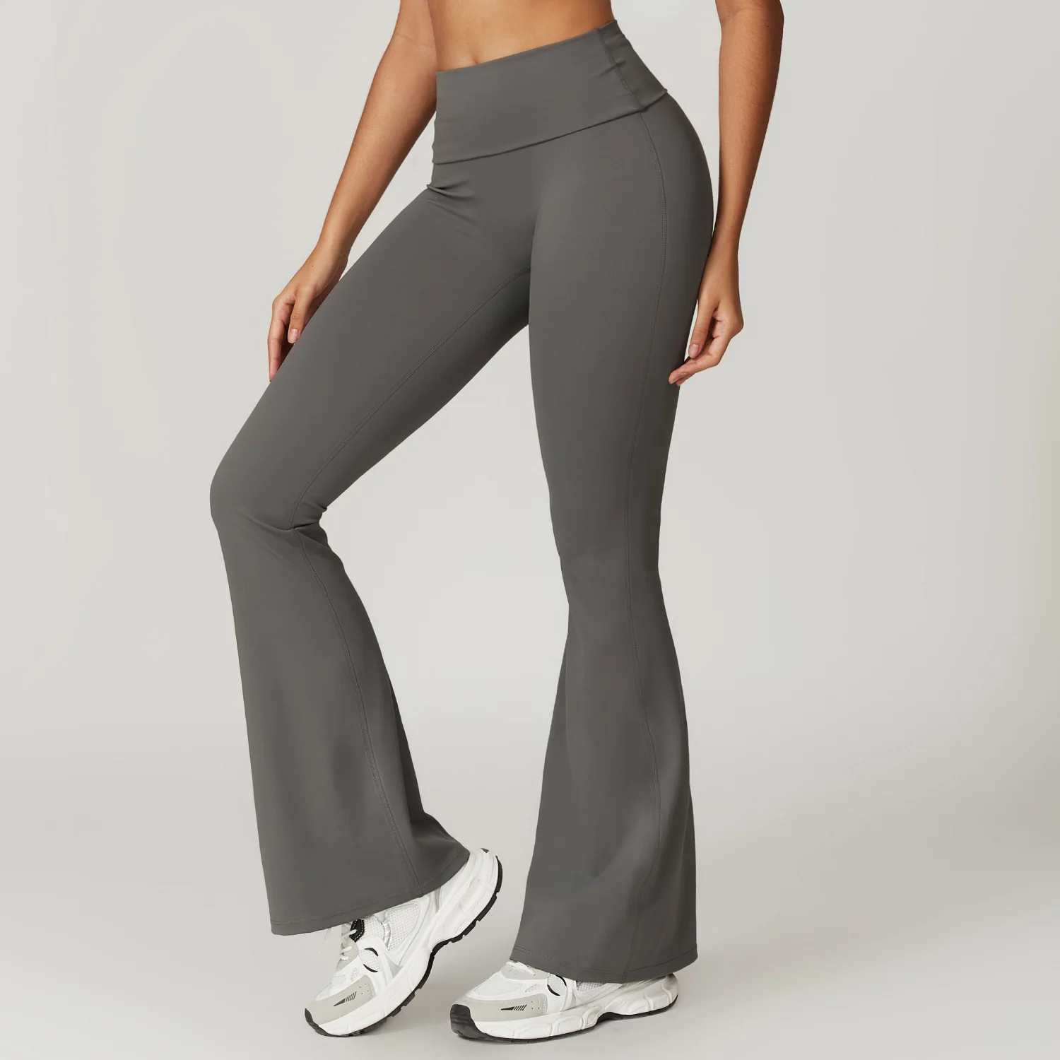 Women High Waist Tights Sport Pants Breathable Yoga Bell-bottoms Legging Scrunch Butt Lifting Dance Gym Running Fitness Leggings