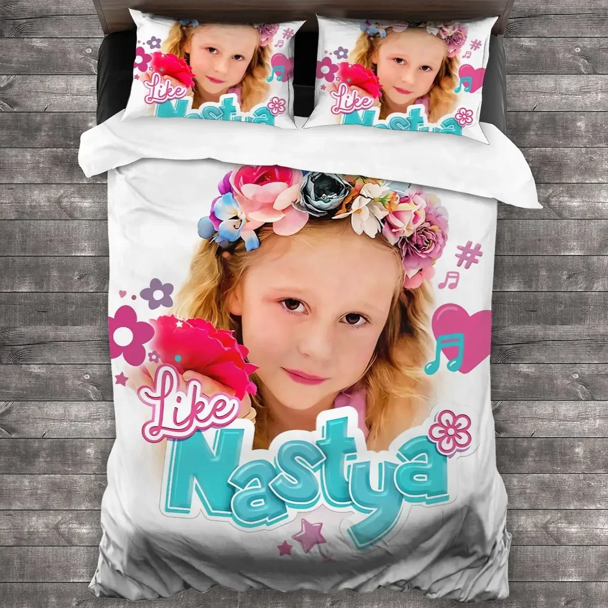 3D Printed Like Nastya Bedding Set Duvet Cover Bedroom Comforter Covers Single Twin King ​Size Quilt Cover Home Textile 2/3PCS 4