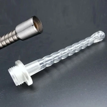 남녀공용 실리콘 세정기 백코트, 섹시한 항문 장 청소 헤드, 목욕 세정기 청소 튜브, 관장약 깍지 상품 이미지