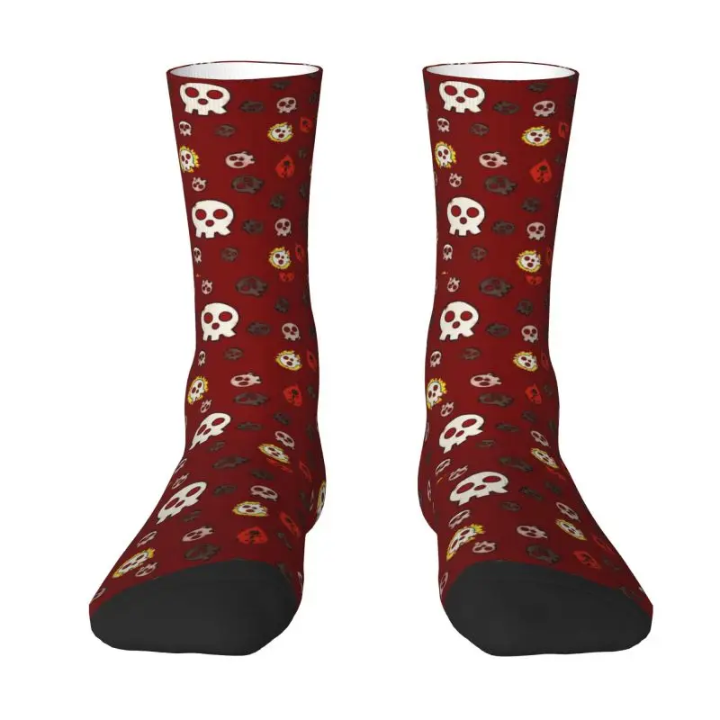 

Fashion Fire Force Funny Skull Socks Women Men Warm 3D Printed Japanese Anime Manga Sports Basketball Socks