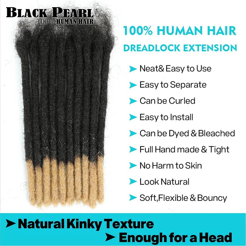 Human Hair Dreadlocks Loc Extensions Kinky Straight 100% Human Hair Dreadlocks Extensions 100% Human Hair Dreadlock Extensions