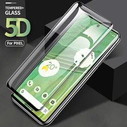 Premium 5D Tempered Glass Screen Protector with Oleophobic Coating for Black (For Pixel 7A)