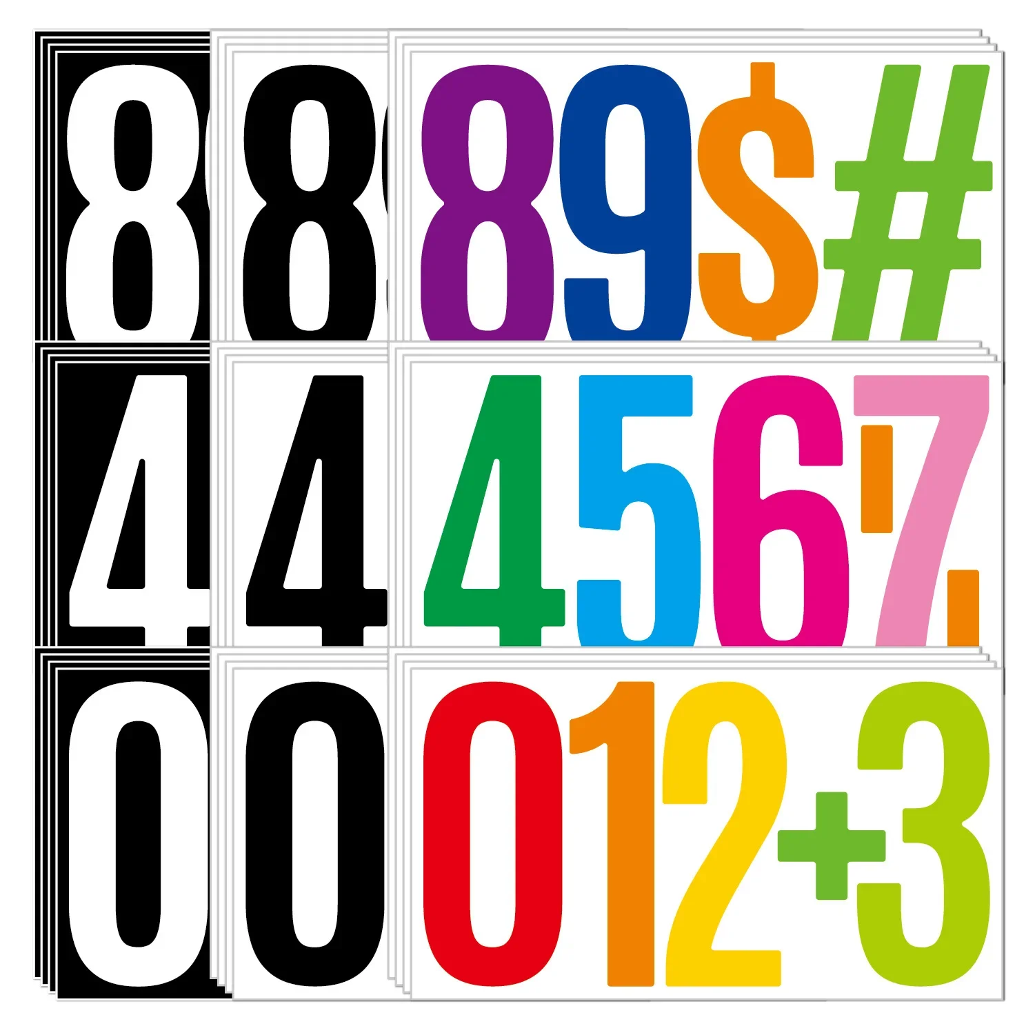 6 Inch Big Letter Number Stickers Larger Alphabet Letter Stickers for DIY Ship Mailbox Homes Business Board Party Office Decor number stickers letter stickers