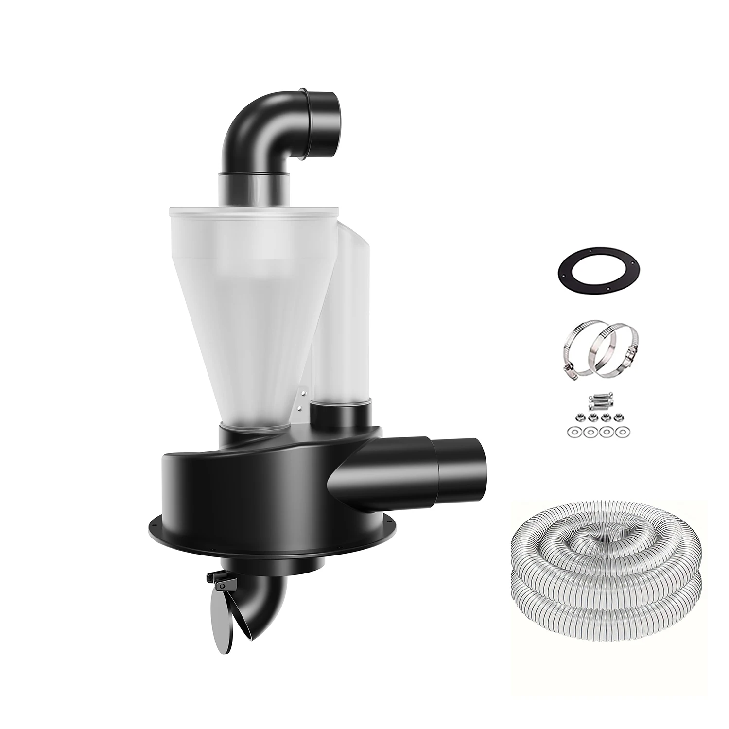 2.5'' PEMEDOR Woodworking Double Filtration Cyclone Dust Collector DIY Turbocharged Filter Industrial Separator Dust Collection