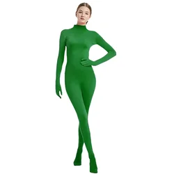 Furry Full - Body Cosplay Costume Base Layer with Tight Neck Cover - 170 (Green)