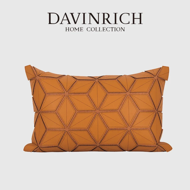 

Современные Бархатные наволочки DAVINRICH для поясницы, минималистичный дизайн, прямоугольные декоративные наволочки с геометрическим рисунком, 30x50 см, разноцветные