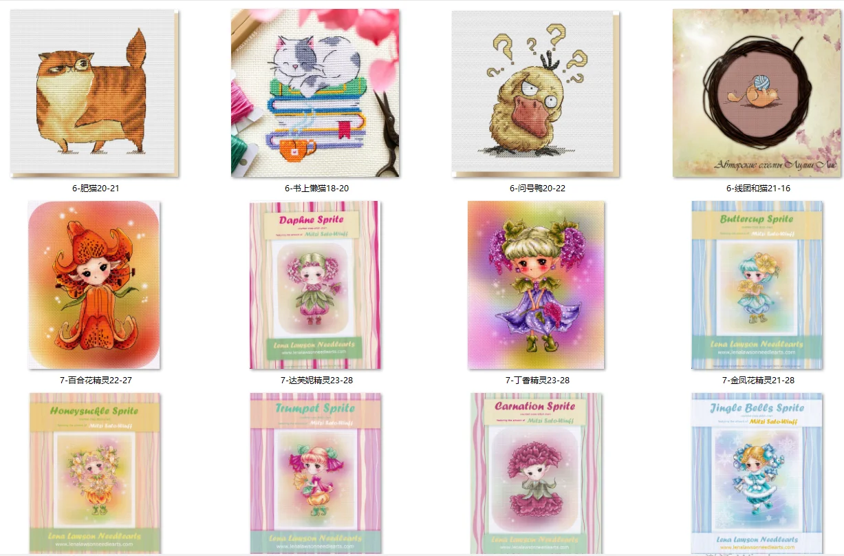 Scenery Head Embroidery Kits, Cross Stitch Kits, DIY Home Embroidery, 8-popcorn elf 25-29