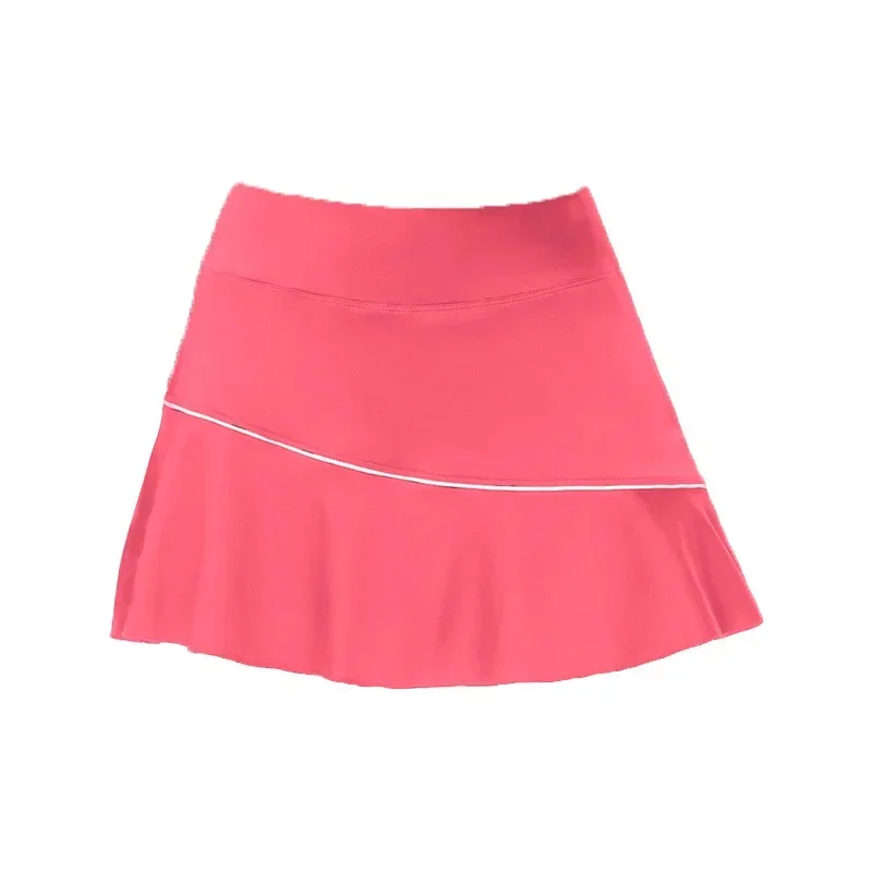 Korea Plus Size Casual High Waisted Simplicity Tennis Skirts Permeability Outdoor Workout Fitness Badminton Sports Short Skirts