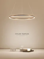 Ring single-ring lamp modern minimalist LED chandelier restaurant living room bar room hotel study creative lighting 1
