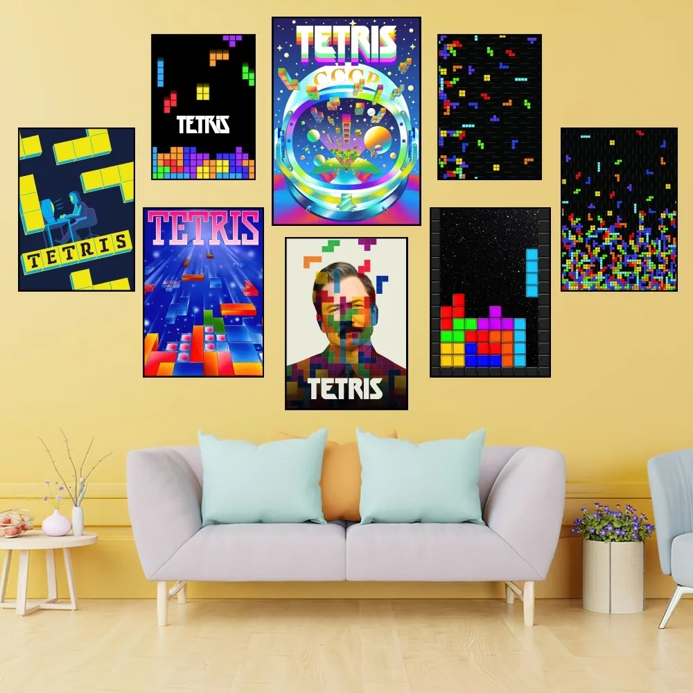 Gioco T-Tetris Block Poster Stampe Pittura Murale Camera Da Letto Soggiorno Decorazione Ufficio Casa