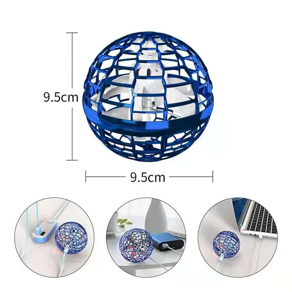 FLYNOVA Flying Ball Boomerang Drone Flyorb Magic With LED Lights Toys Hover Ball Flying Spinner Fidget Toys For Children Gift 3