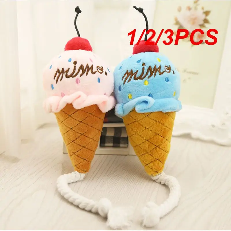 1/2/3Pcs Squeak Pet Dog Toy Puppy Peluche Squittio Giocattolo Per Cani Di Piccola Taglia Gelato Giocattoli Per Animali Domestici Per Cani Giocattolo D
