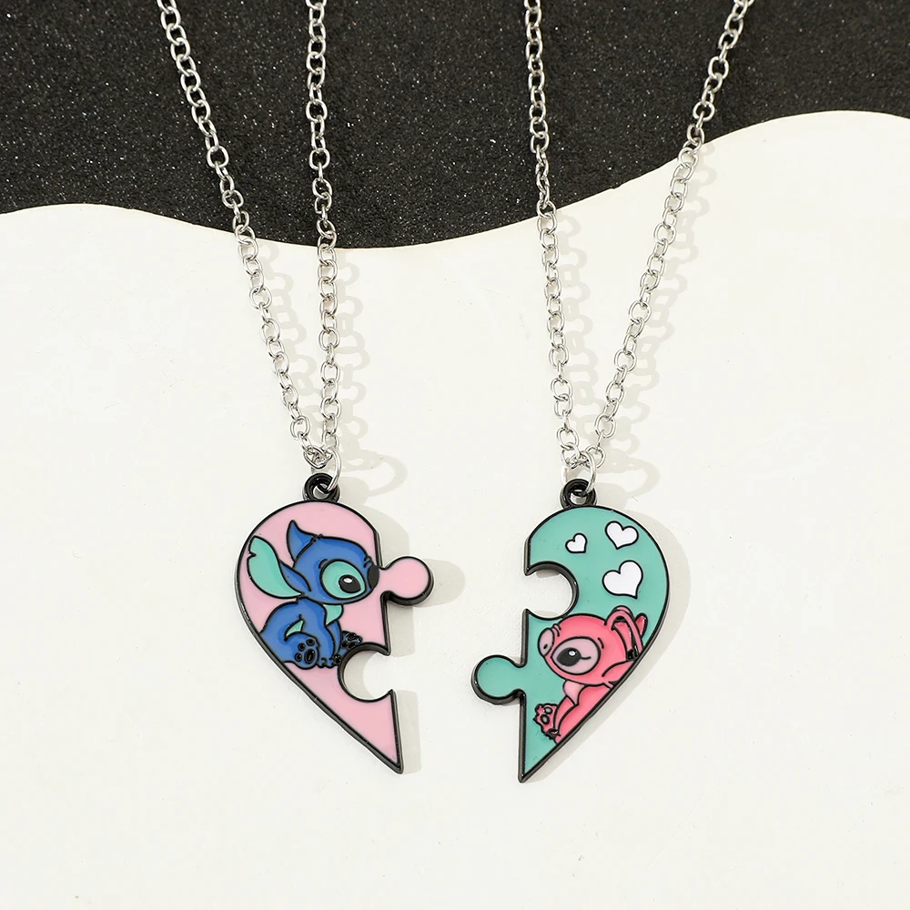 Collier Saint Valentin Disney Stitch et Angie