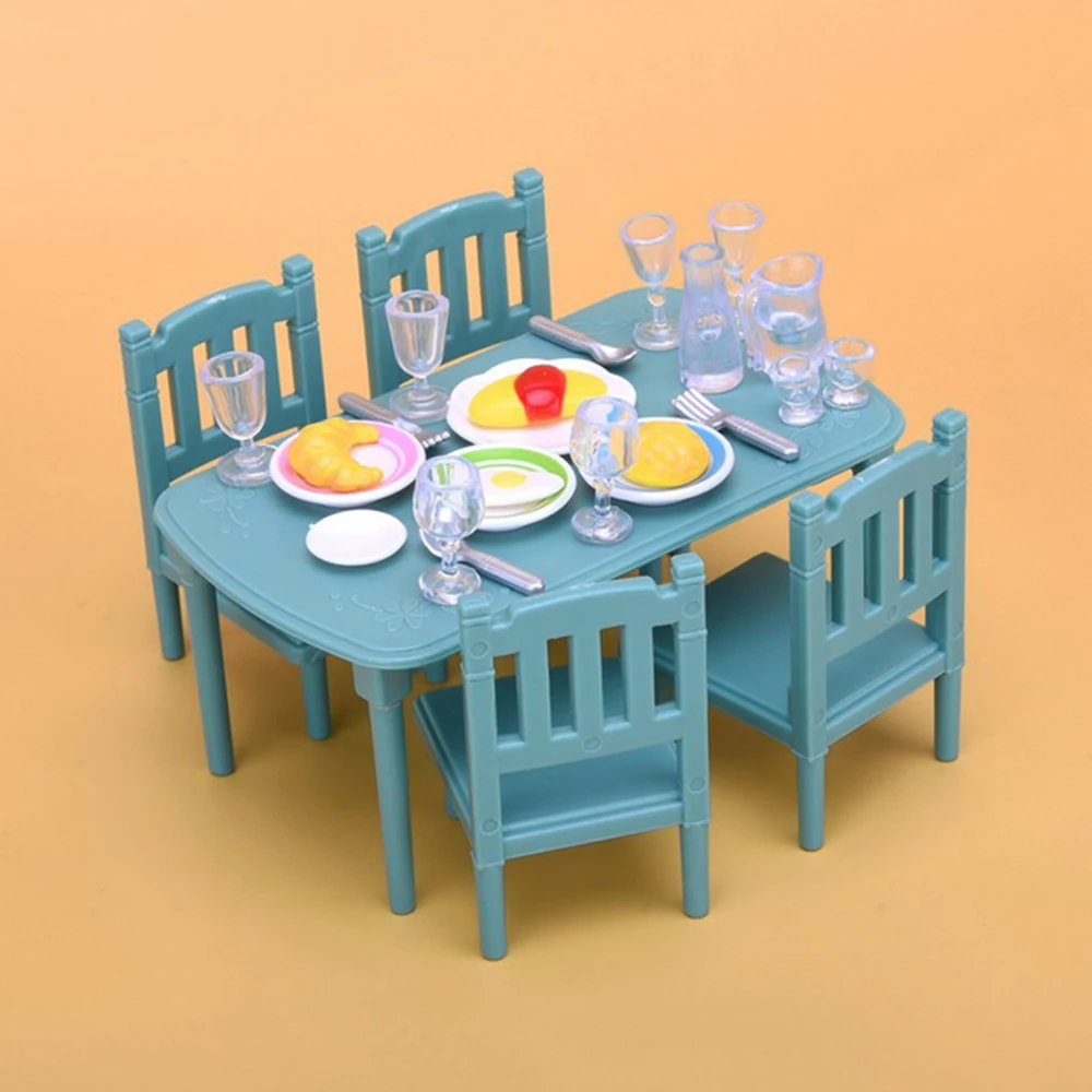 Forest Family Miniatures 1/12 Scale Accessories Board Dollhouse Supermarket Miniature City Girl Toys Tableware Pretend Play 6