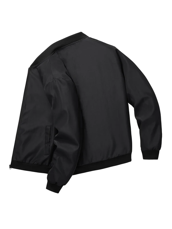 Spring and Autumn New Baseball Collar Short Loose Solid