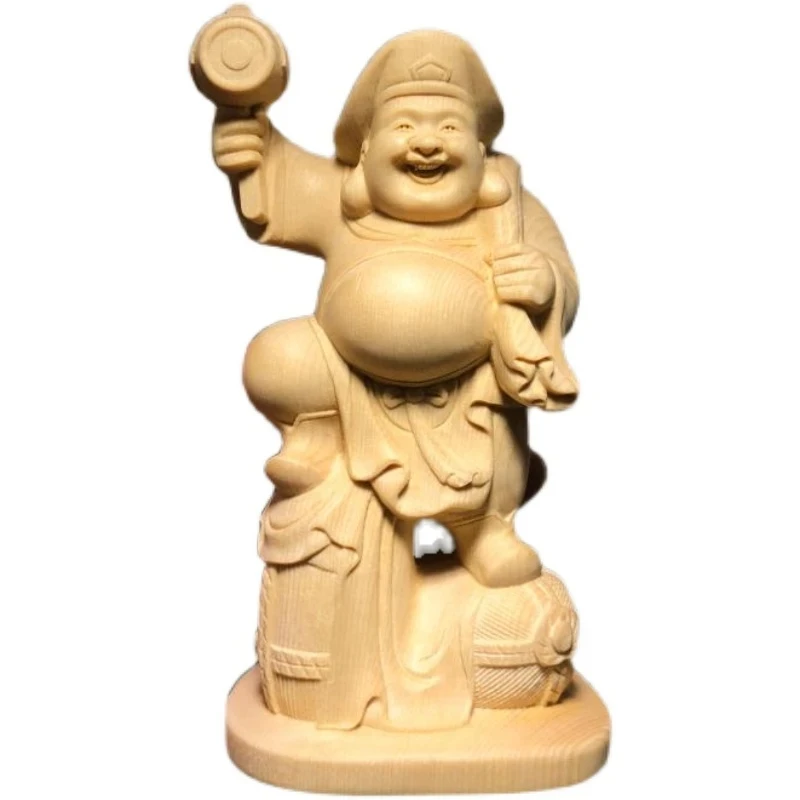 

15 CM Tall Daikokuten Buddha Statue God of Wealth Sculpture Feng Shui Collection Home Déco