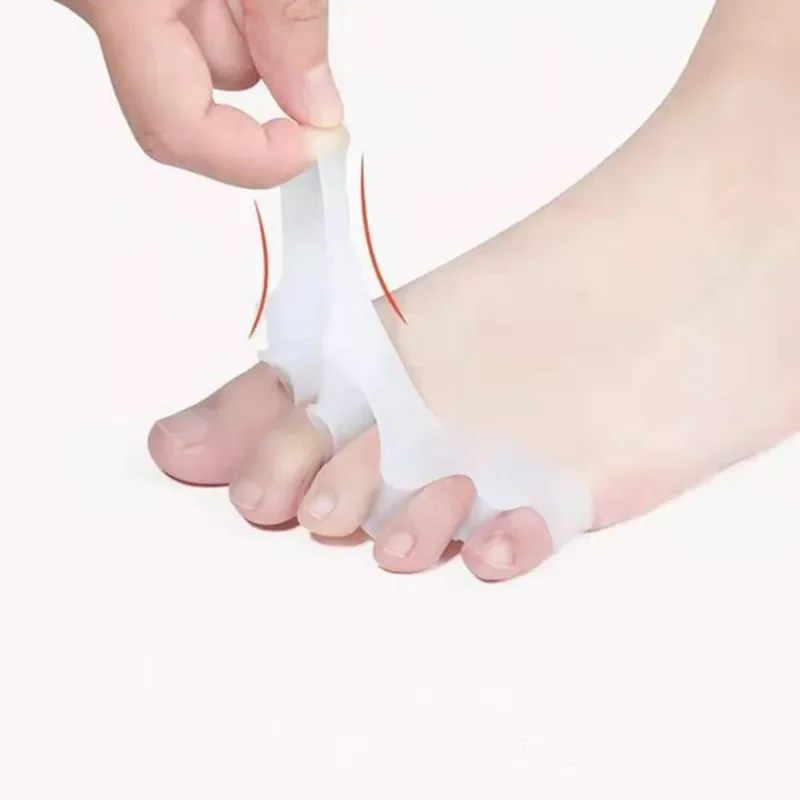 Toe Separators 2Pcs Toes Separator Hallux Valgus Bunion Corrector Soft Silicone Pedicure