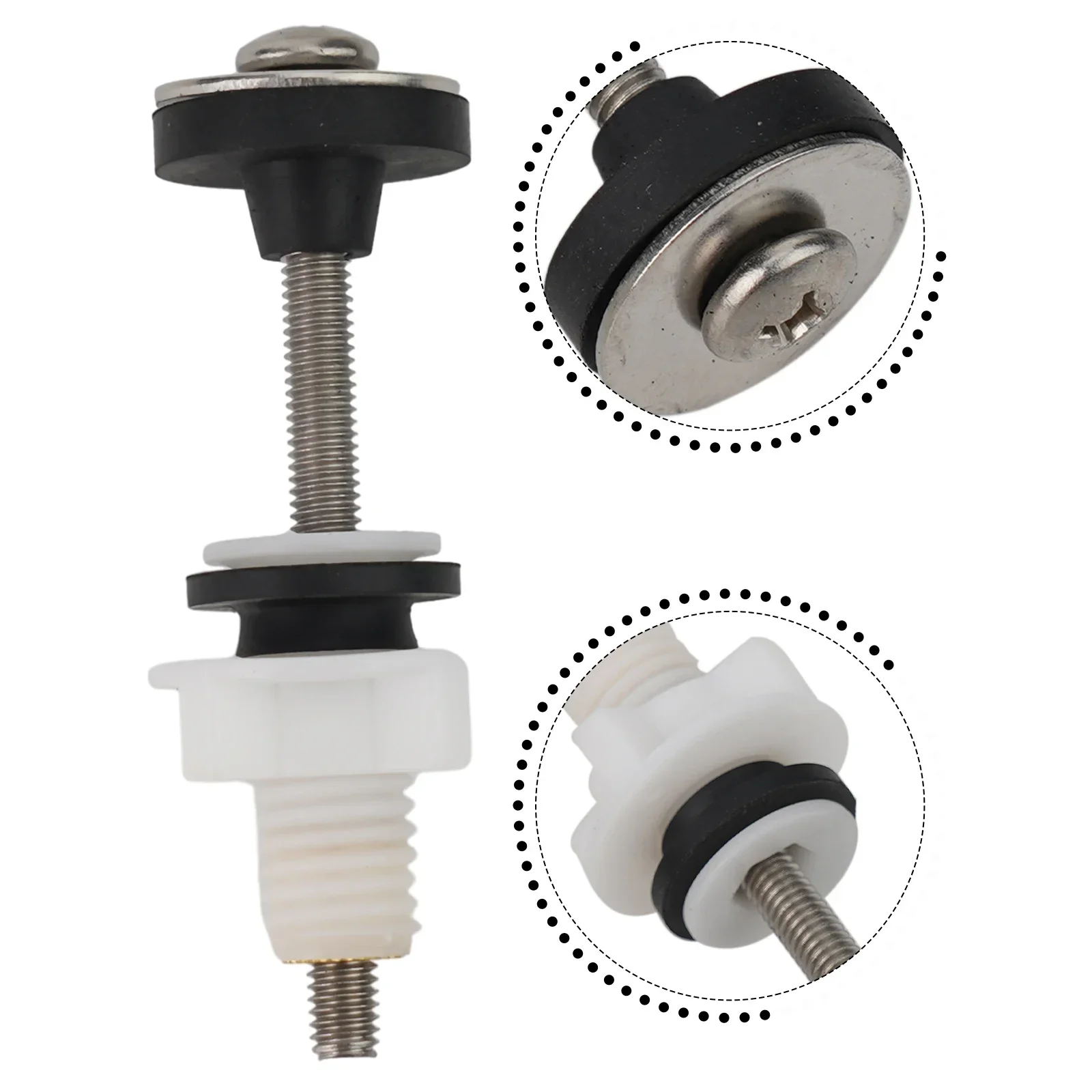 Toilet Cistern Fixing Fitting Sealing Kit Stainless Steel Bolts Rubber Gromets