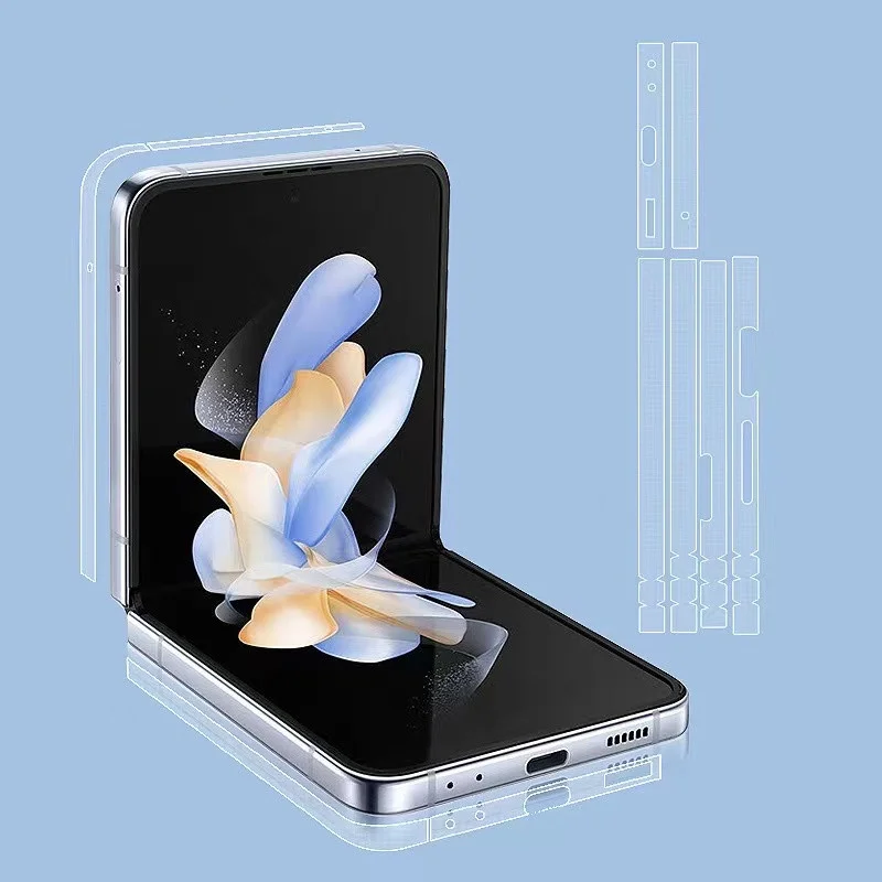 10pcs Transparent Side Skin for Samsung Galaxy Z Flip 4 3 / Fold 4 3 3M