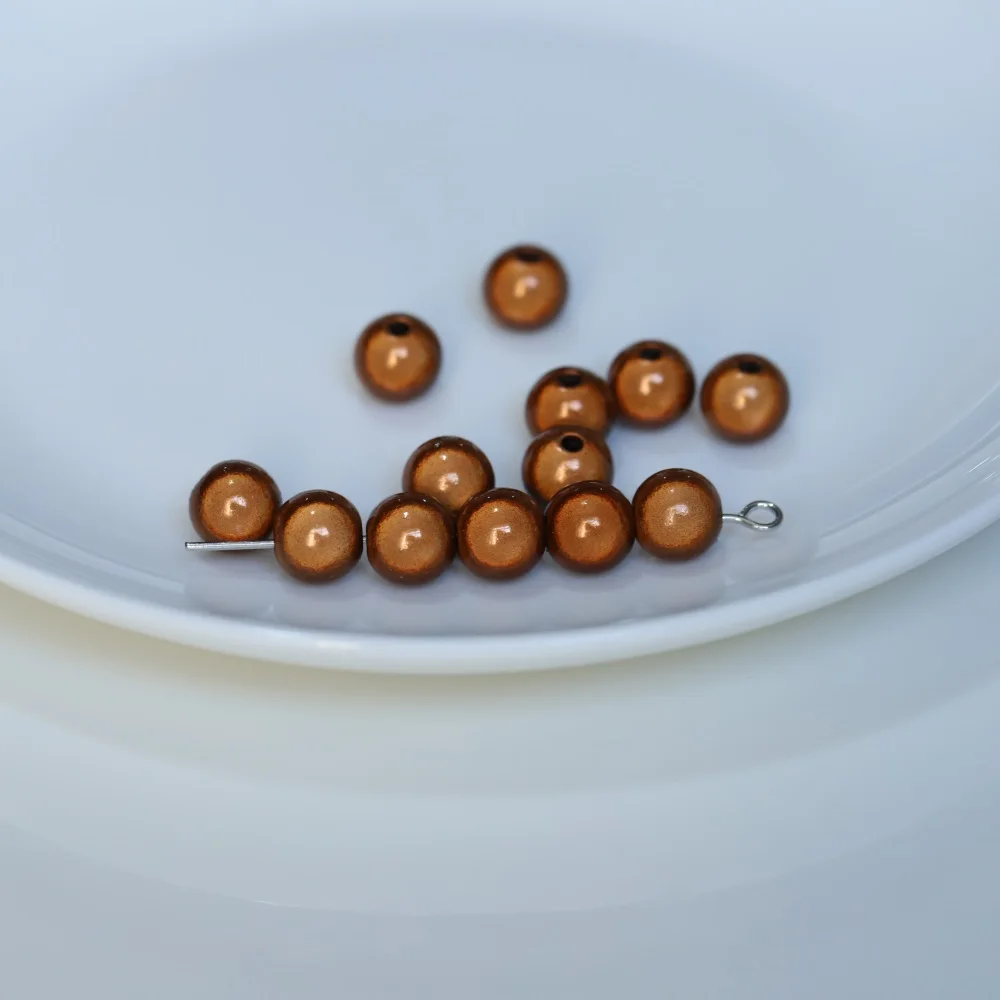 Satin Luster Imitation Pearl Glass Beads - Round, Dyed, Loose Spacer Beads for Jewelry and Vase Filler